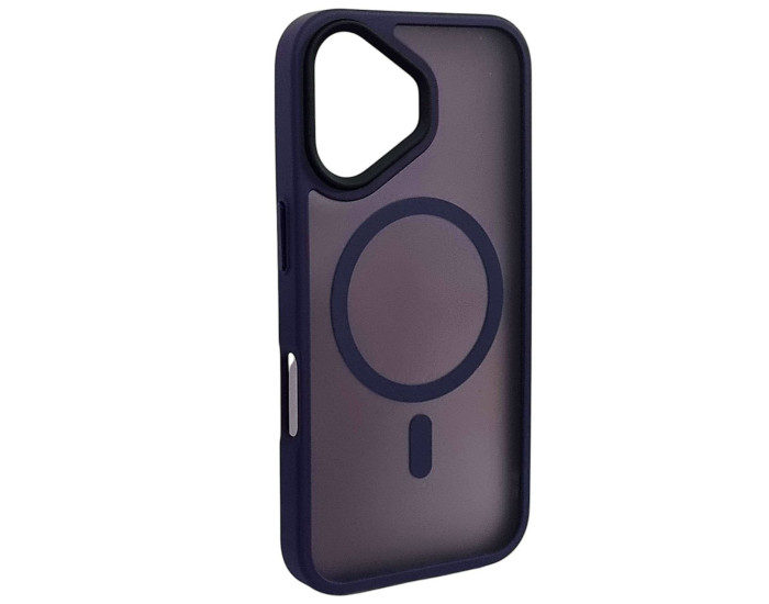 Чехол-силикон Matte Color MagSafe iPhone 16 Plus Темно-фиолетовый
