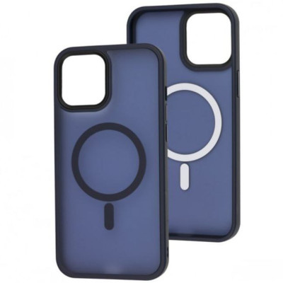 Чехол-силикон Matte Color with Magsafe iPhone 16 Pro Max Темно-синий