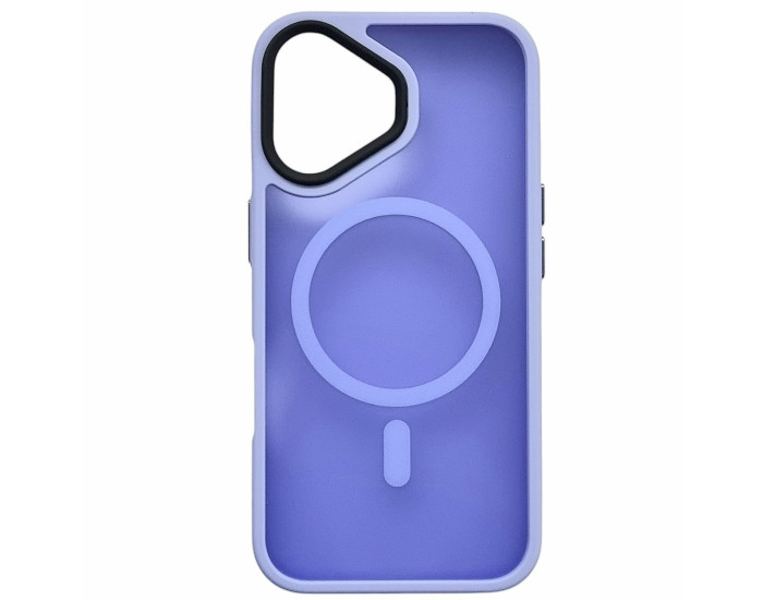 Чехол-силикон Matte Color MagSafe iPhone 16 Plus Сиреневый