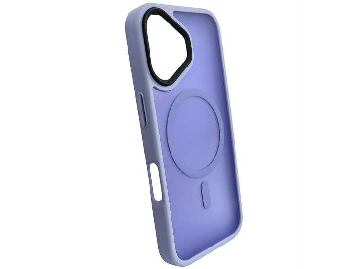 Чехол-силикон Matte Color MagSafe iPhone 16 Plus Сиреневый