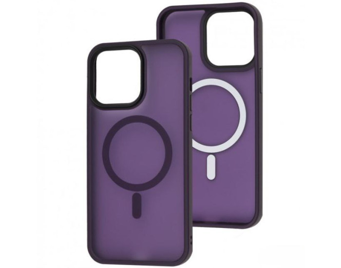 Чехол-силикон Matte Color with Magsafe для iPhone 14 Pro Max Dark purple