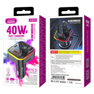 Автомобильный FM-Модулятор Jokade JH015 LONGSUN (PD40W/BT5.3)