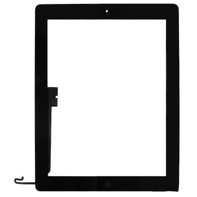 Сенсор iPad 4, чорний, повний комплект, High Copy