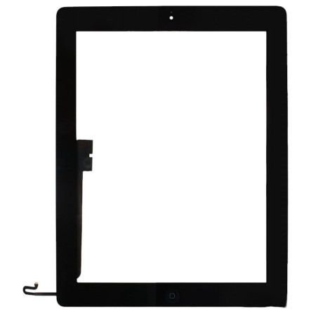 Сенсор iPad 4, черный, полный комплект, High Copy