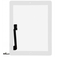 Сенсор iPad 4, белый, полный комплект, High Copy