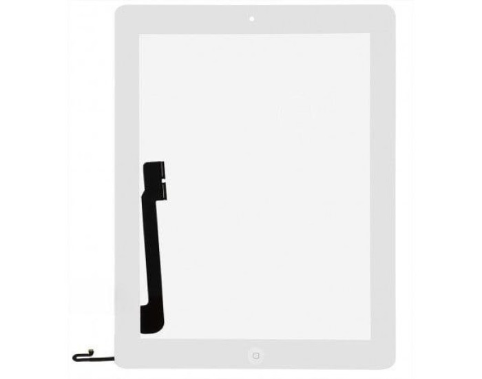 Сенсор iPad 4, белый, полный комплект, High Copy