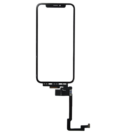Сенсор Apple iPhone X, с OCA. с длинным шлейфом. черный, оригинал, Mitsubishi