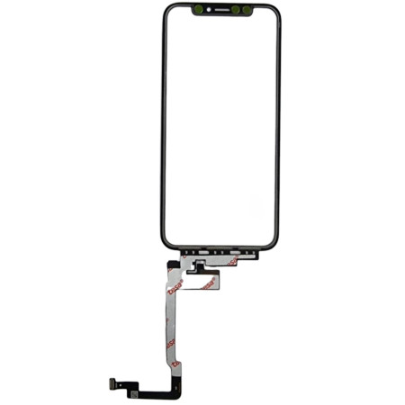 Сенсор Apple iPhone X, с OCA. с длинным шлейфом. черный, оригинал, Mitsubishi