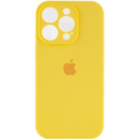 Чехол-силикон оригинал Full Camera Soft Matte iPhone 15 Pro (Yellow / лимонный) (Класс А)