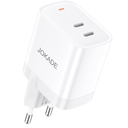Сетевое зарядное устройство Jokade JB083 RONGNAN (PD30W / 2 USB-C) Белый