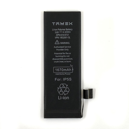 Аккумулятор Tamex iPhone 5S 1670 mAh усиленная емкость