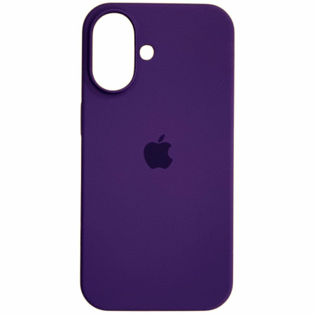 Чехол-силикон оригинал Full Soft Matte iPhone 16 (темно-фиолетовый / dark purple)