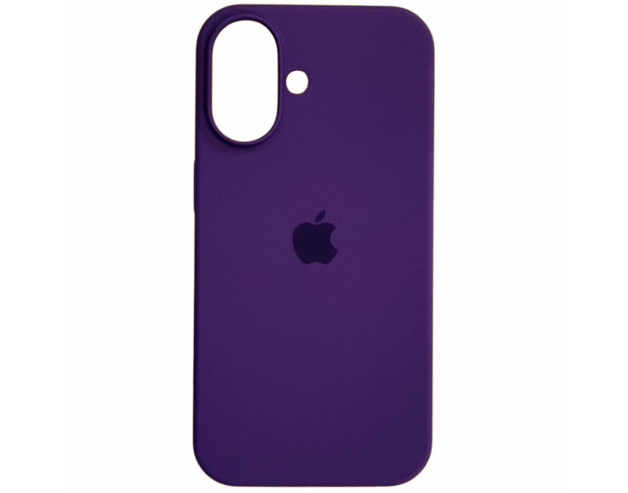 Чехол-силикон оригинал Full Soft Matte iPhone 16 (Темно-фиолетовый / Dark purple)