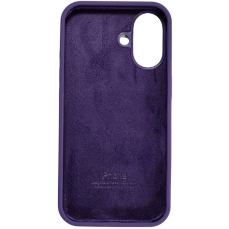 Чехол-силикон оригинал Full Soft Matte iPhone 16 (темно-фиолетовый / dark purple)