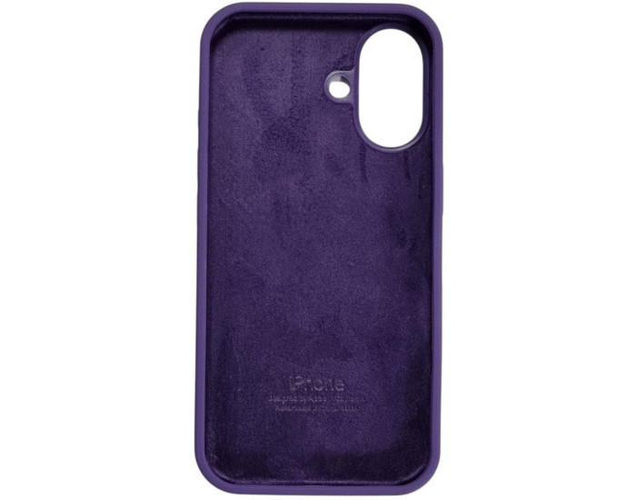Чехол-силикон оригинал Full Soft Matte iPhone 16 (Темно-фиолетовый / Dark purple)