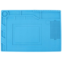 Коврик силиконовый термостойкий для пайки и ремонта S150 (27*39см) с магнитными вставками