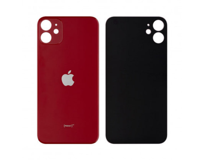 Задня панель корпуси для iPhone 11, Red (Big Hole) оригінал