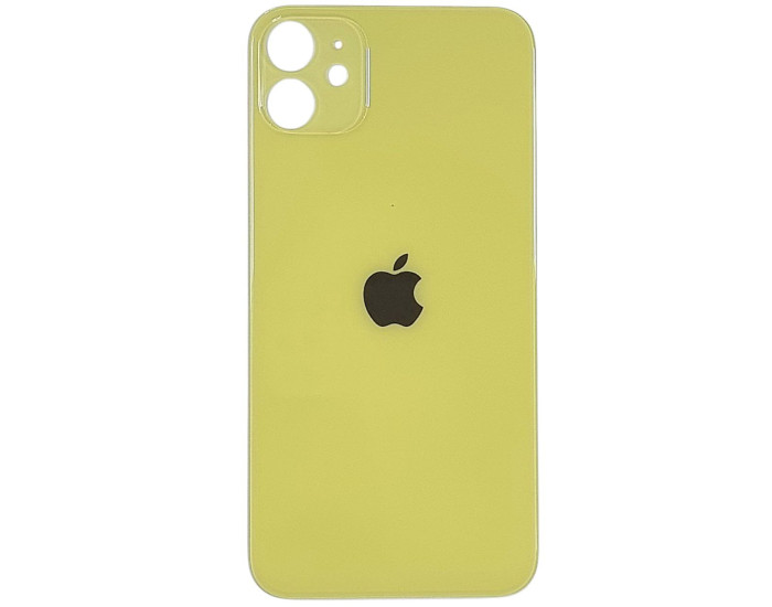 Задня панель корпуси для iPhone 11, Yellow (Big Hole) оригінал