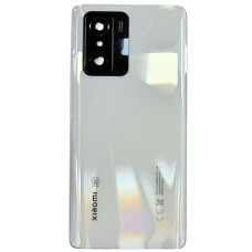 Задняя крышка для Xiaomi Mi11T/11T Pro (Moonlight White) + стекло камеры, белая (Класс B)