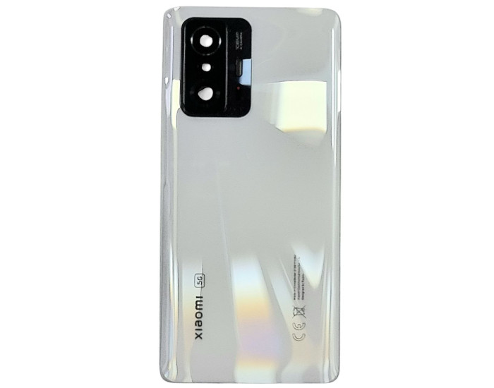Задня кришка для Xiaomi 11T /11T Pro біла, (Moonlight White) з склом камери