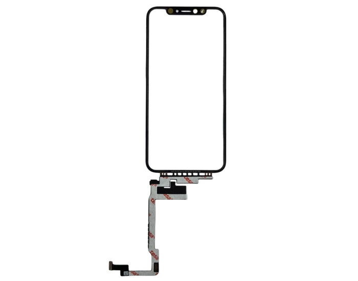 Сенсор Apple iPhone X, з OCA. з довгим шлейфом. чорний, оригінал