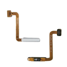 Шлейф для Samsung A23 4G/ 5G / A235 / A236 кнопки включения, сканер отпечатка пальца Touch ID, белый, Оригинал