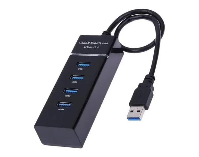 Перехідник USB HUB 4 порт 3.0 Super Speed (30см)