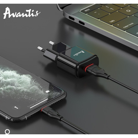 Сетевое зарядное устройство Avantis A480 Orion (1USB/2.1A) черный