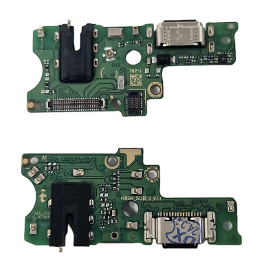 Шлейф для Tecno Camon 20 Pro, конектора зарядки, мікрофона, з компонентами, High Copy