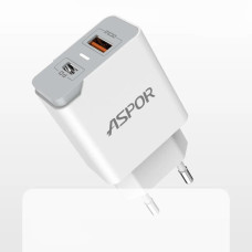 Сетевое зарядное устройство Aspor A826 PD 20W + QC Fast Charger Белый