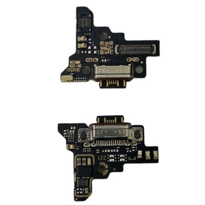 Шлейф для Xiaomi 13T, конектора зарядки, мікрофона, з компонентами, High Copy