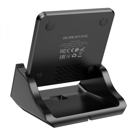 Бездротова зарядка Borofone BQ20 Wings multifunctional (5W/7.5W/10W/15W) швидка зарядка, чорний