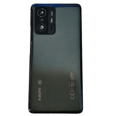 Задняя крышка для Xiaomi 11T/ 11T Pro (Meteorite Black) со стеклом камеры, черная