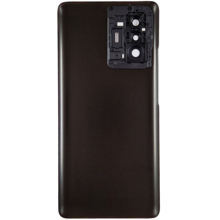 Задняя крышка для Xiaomi 11T/ 11T Pro (Meteorite Black) со стеклом камеры, черная