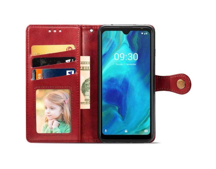 Чохол-книга шкіряний GETMAN Gallant Samsung Galaxy A35, червоний
