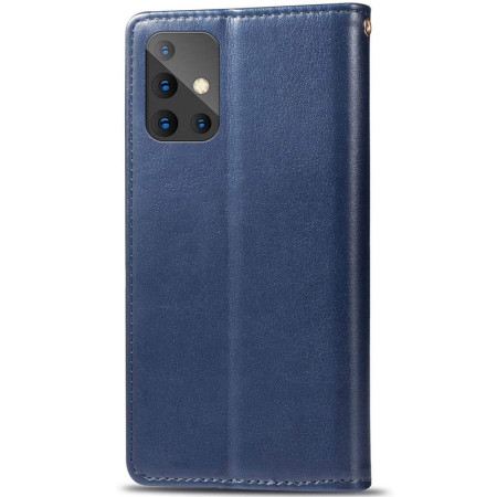 Чехол-книга Кожаный GETMAN Gallant Samsung Galaxy A51 / A515, Синий