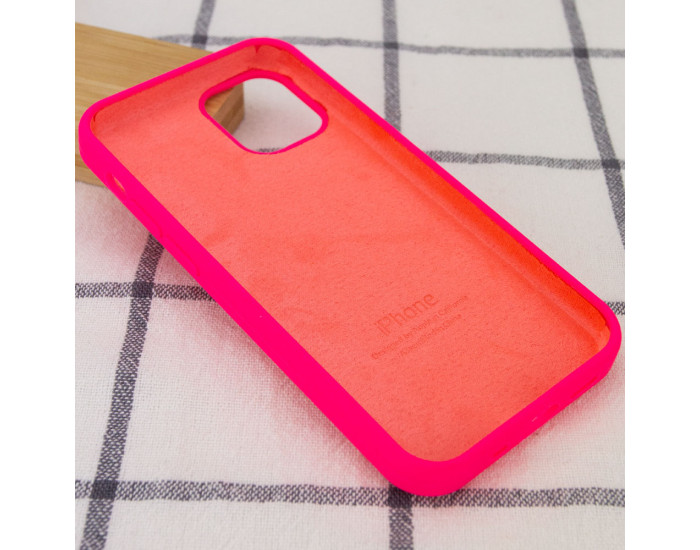 Чехол-силикон оригинал Full Soft Matte iPhone 12 /12 Pro, Hot pink