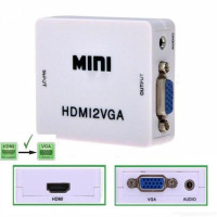 Перехідник Конвертер Mini HDMI2VGA (HDMI/VGA) (розширення 1080р)