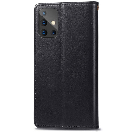 Чехол-книга Кожаный GETMAN Gallant Samsung Galaxy A51 / A515, Черный