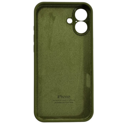 Чохол-силікон оригінал Full Camera Soft Matte iPhone 16 Plus темно-оливковий