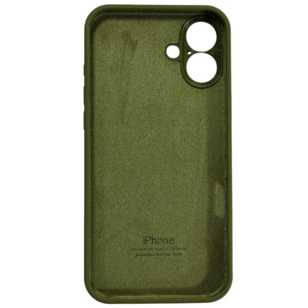 Чехол-силикон оригинал Full Camera Soft Matte iPhone 16 Plus темно-оливковый