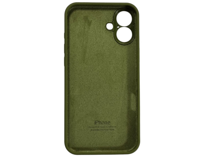 Чехол-силикон оригинал Full Camera Soft Matte iPhone 16 Plus, темно-оливковый