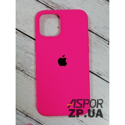 Чехол-силикон оригинал Full Soft Matte iPhone 12 Pro Max Hot Pink (Класс А)