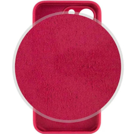 Чехол-силикон оригинал Full Camera Soft Matte iPhone 13 Rose Red (Класс B)
