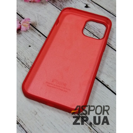 Чехол-силикон оригинал Full Soft Matte iPhone 12 Pro Max Red (Класс B)