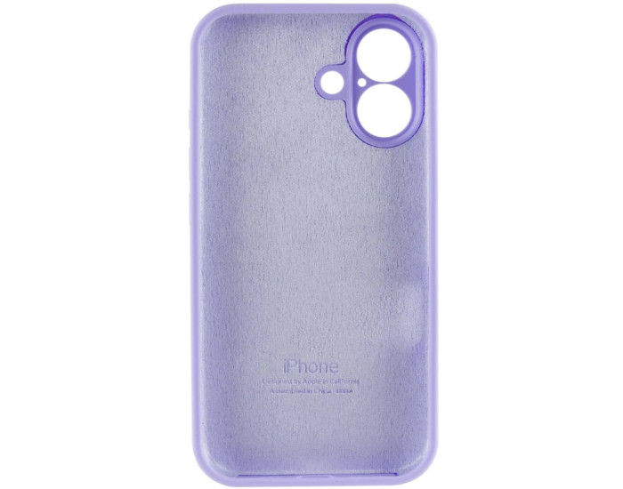 Чехол-силикон оригинал Full Camera Soft Matte iPhone 16  (Сиреневый / Lilac)