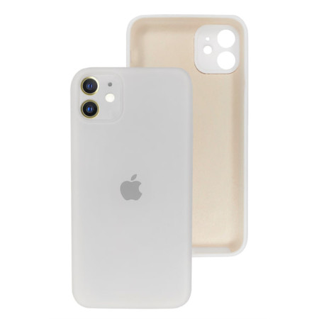 Чехол-силикон оригинал Square Cover Soft Matte Full Camera iPhone 11 (Белый / White) (Класс B)