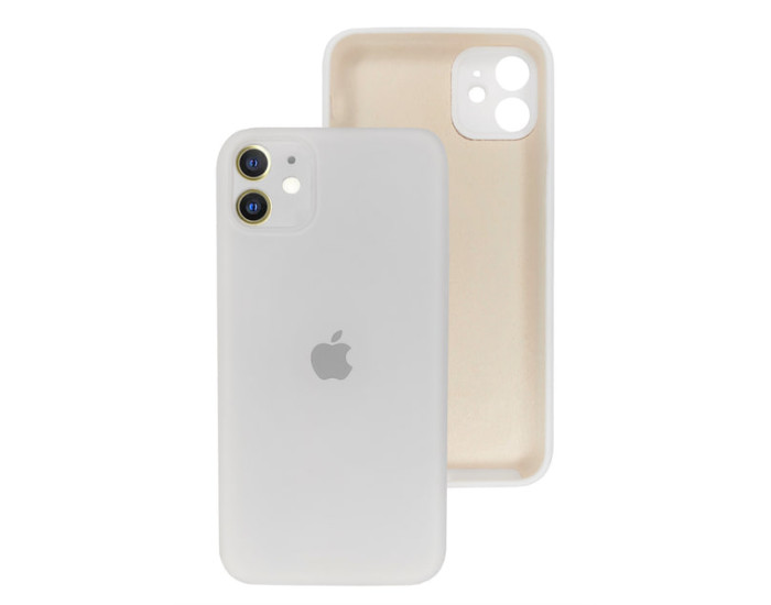 Чехол-силикон оригинал Square Cover Soft Matte Full Camera iPhone 11 (Белый / White)