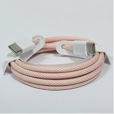 Кабель USB-C Apple color textile 60W Type-C to Type-C Рожевий