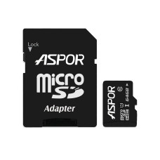Карта пам'яті Aspor MicroSDHC 64GB UHS-I (Class 10) + SD adapter